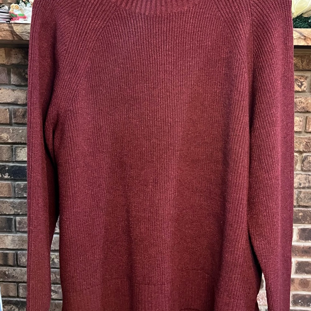 Nordstrom Women's Burgundy Cowl Neck Sweater